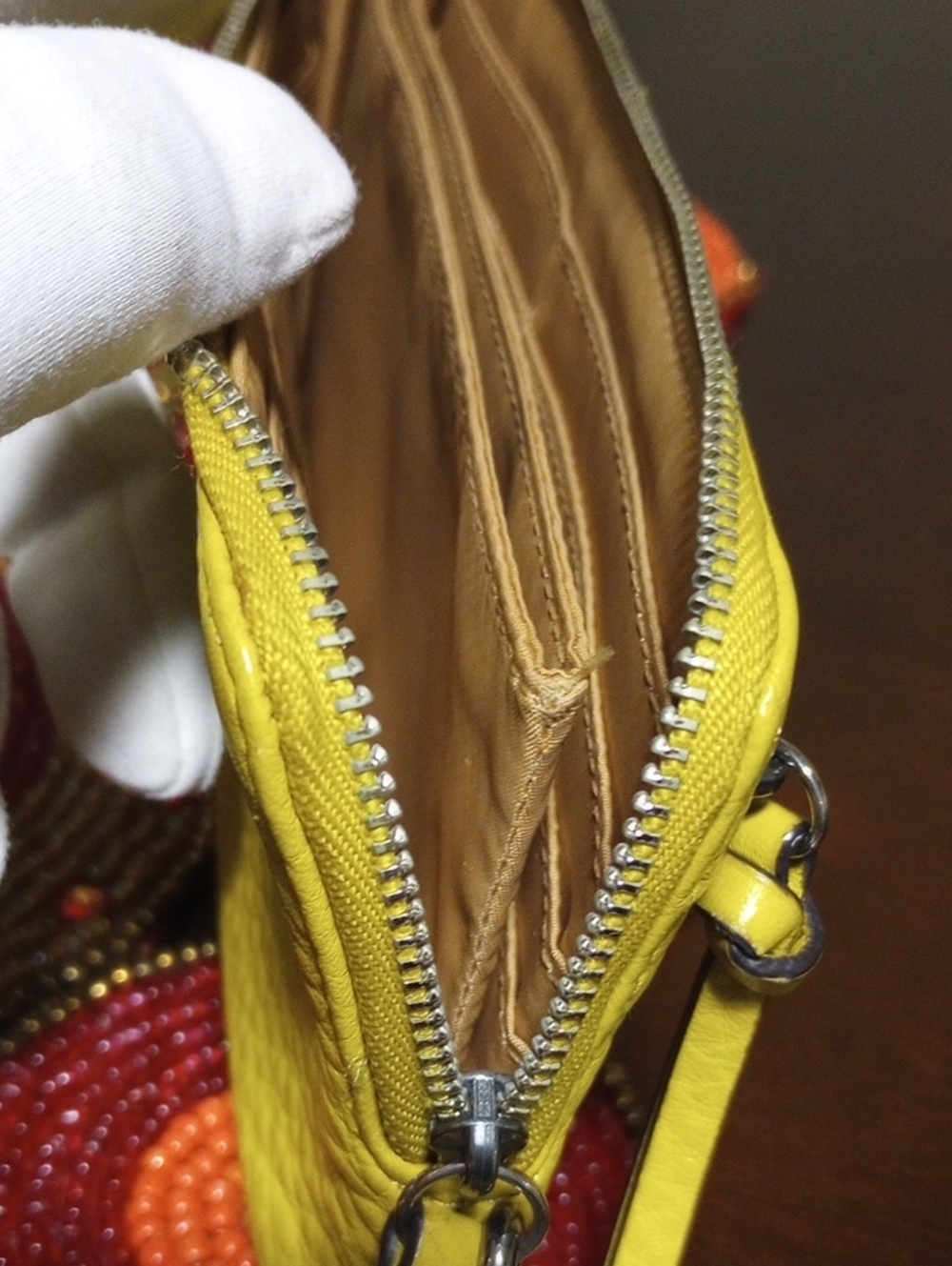 Coach Leather Wristlet Yellow - Picture 11 of 16